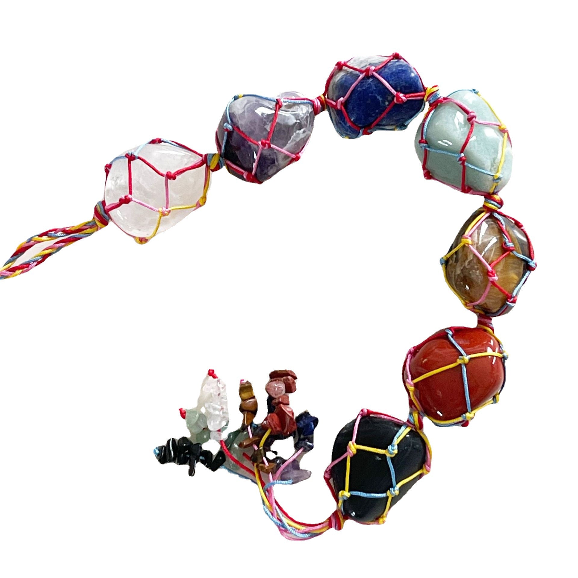7 Chakra Crystal Hanging Pendant – Healing Stones | Car Charm, Home Decor & Spiritual Jewelry - VibeVaultSupply