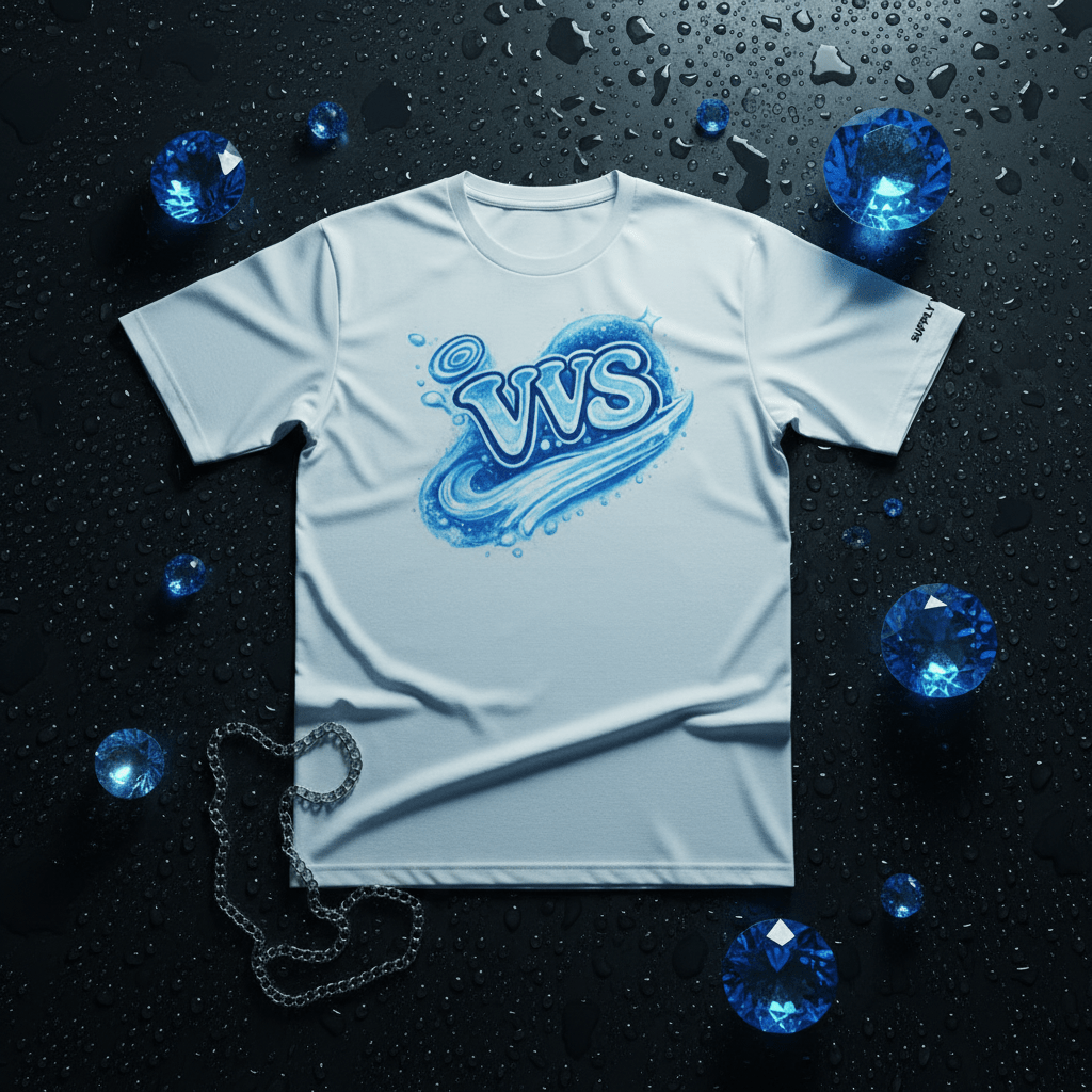 Cold World Ice VVS Graphic T-Shirt – Blue Streetwear Tee | VibeVaultSupply - VibeVaultSupply