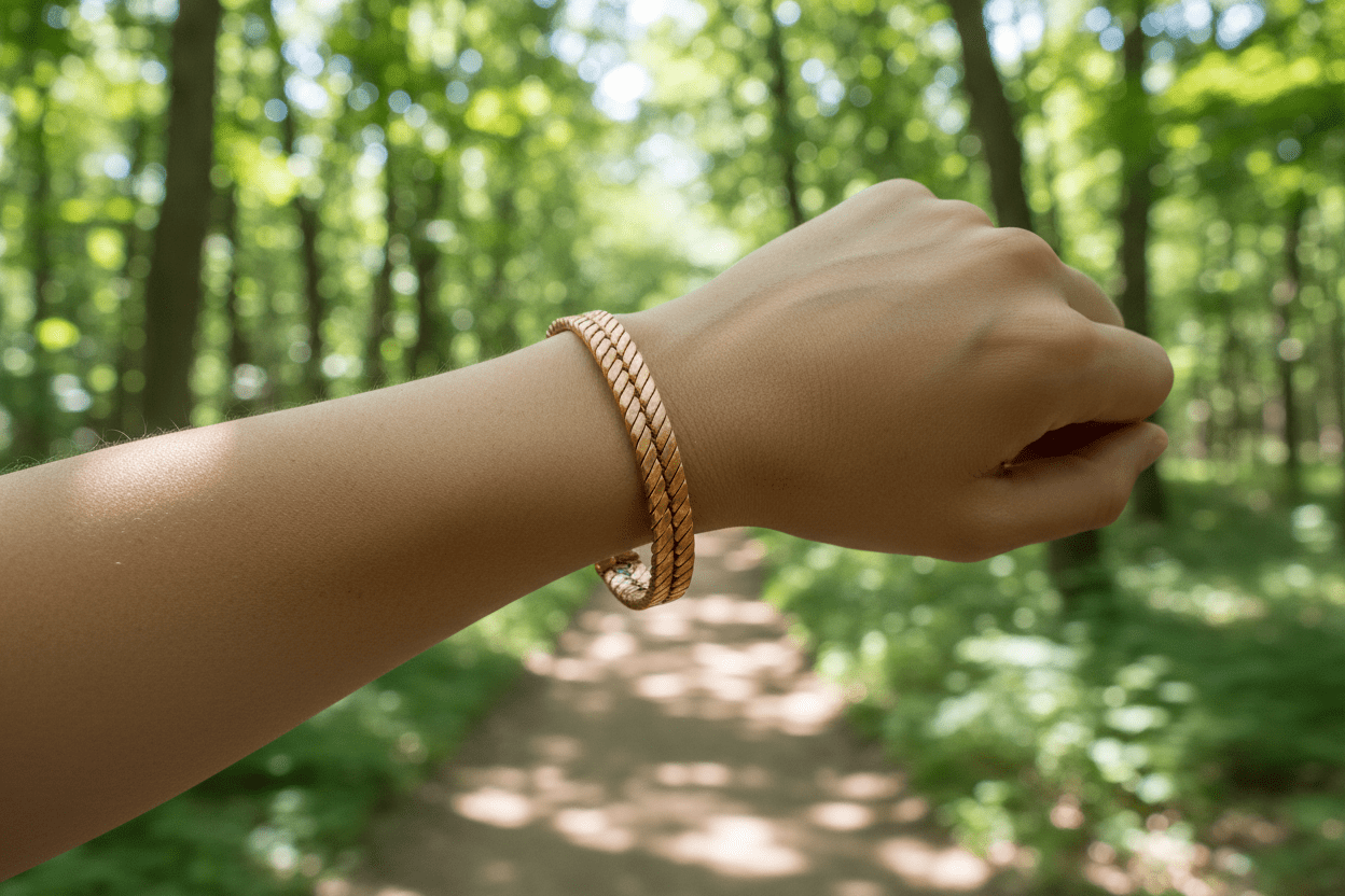 Pure Copper Magnetic Bracelet – Vintage Braided Cuff | Adjustable Unisex Energy Style Jewelry - VibeVaultSupply