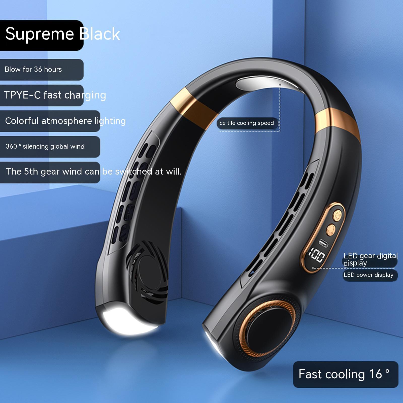 Portable Bladeless Neck Fan – Rechargeable Hands-Free Cooling Fan - VibeVaultSupply