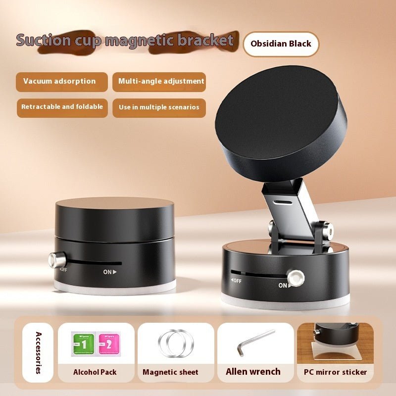Foldable Magnetic Vacuum Car Phone Mount for Hands-Free Navigation - VibeVaultSupply - VibeVaultSupply