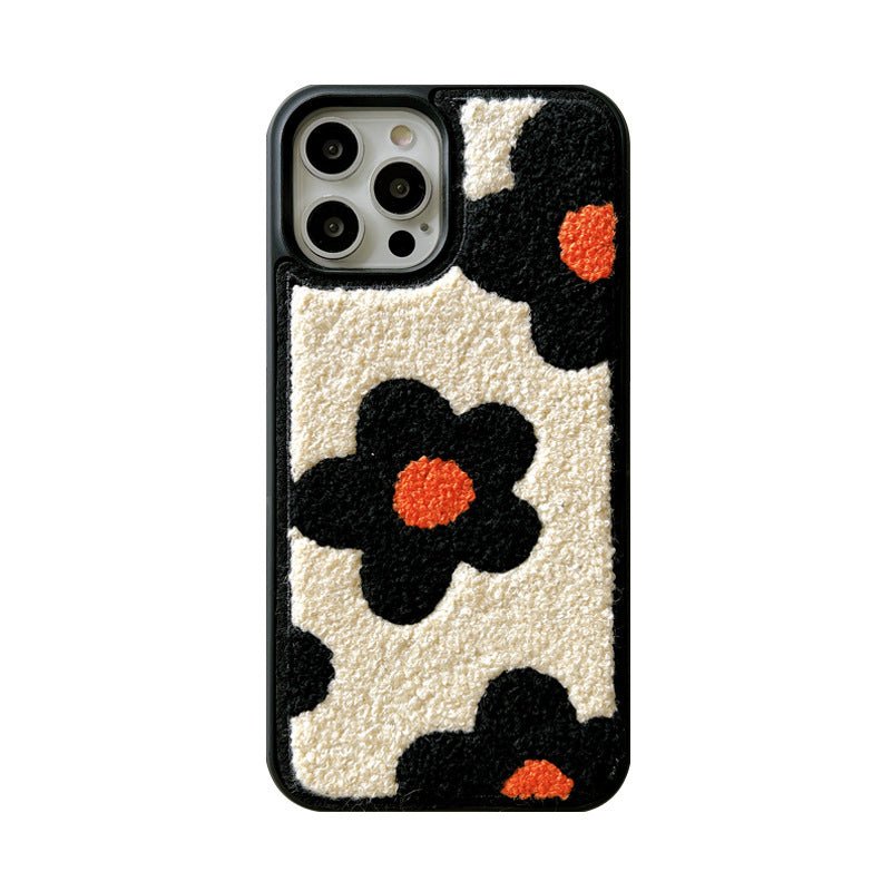 Plush Flower Phone Case – Soft Floral Aesthetic iPhone Case | VibeVault Supply - VibeVaultSupply