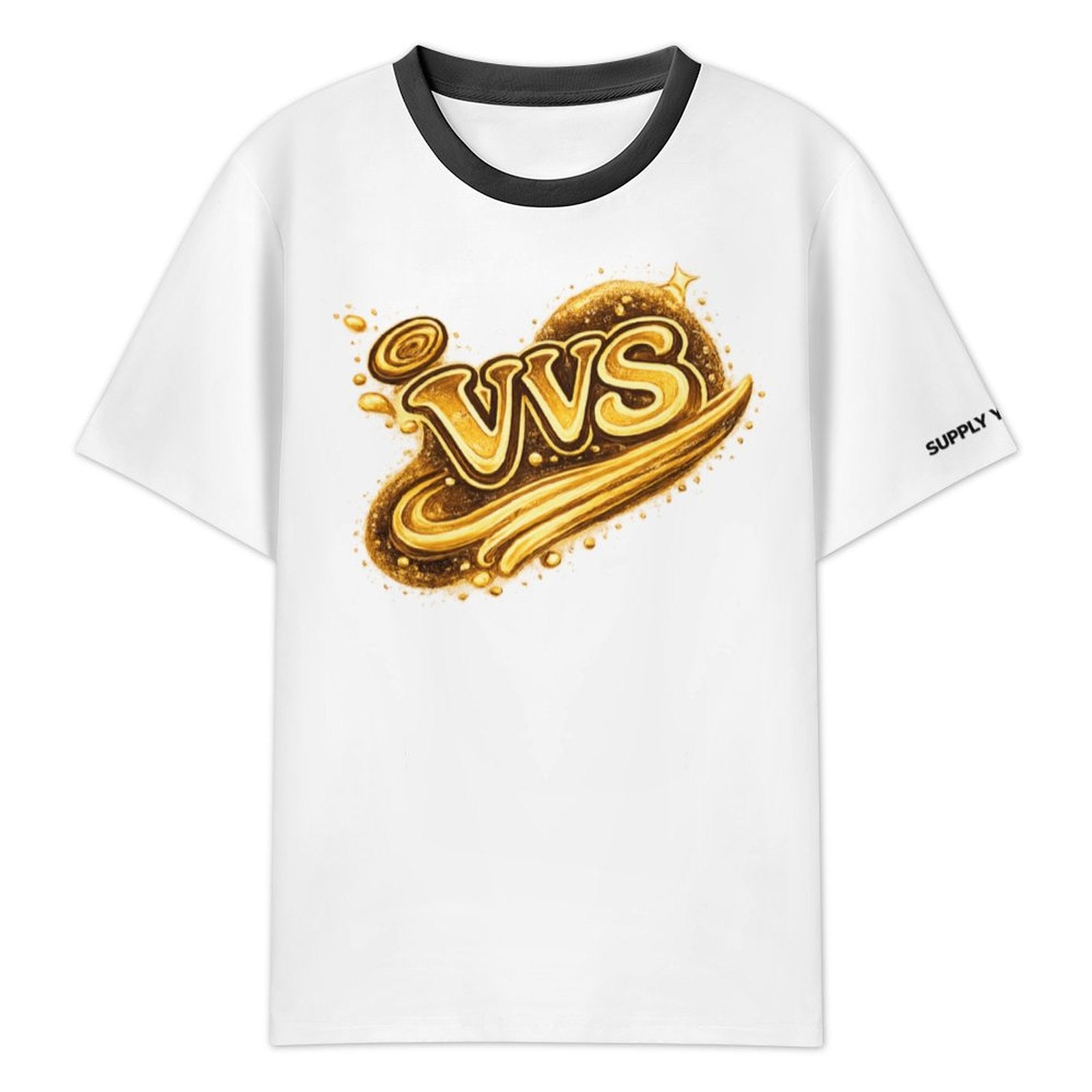 Gold Diamond VVS Graphic T-Shirt – Luxury Streetwear Tee | VibeVaultSupply - VibeVaultSupply
