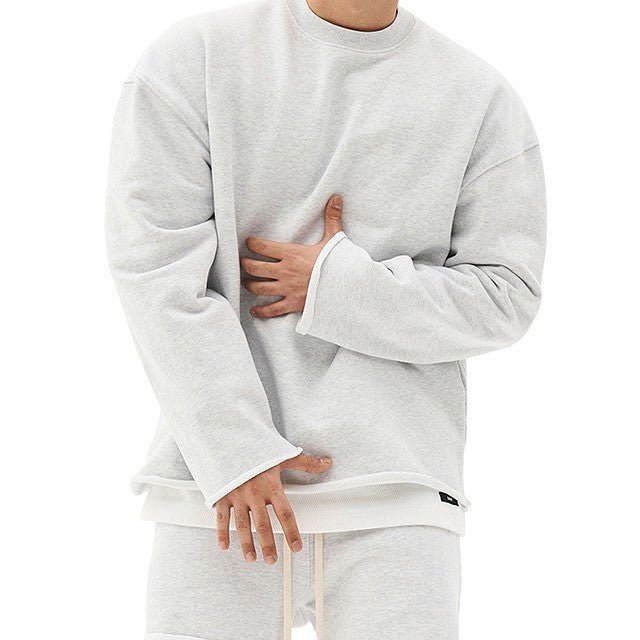 Men's Oversized Minimalist Crewneck Sweatshirt - VibeVaultSupply