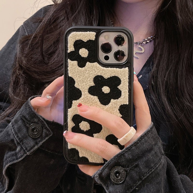Plush Flower Phone Case – Soft Floral Aesthetic iPhone Case | VibeVault Supply - VibeVaultSupply