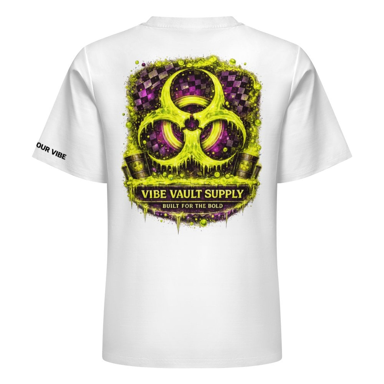 Toxic Neon Graphic T-Shirt – Streetwear VVS Skull Tee | VibeVaultSupply - VibeVaultSupply