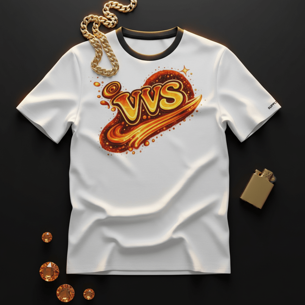 Pressure Makes Diamonds VVS Graphic T-Shirt – Fire Lava Streetwear Tee | VibeVaultSupply - VibeVaultSupply