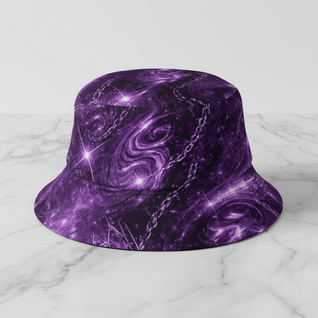 Rare Soul Galaxy Bucket Hat – Purple Streetwear Hat | VibeVaultSupply - VibeVaultSupply