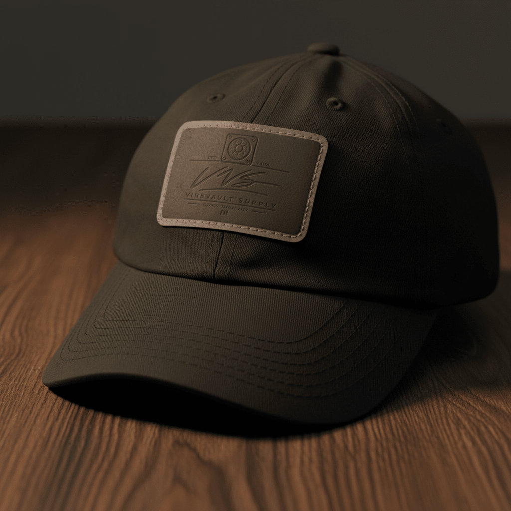 Leather Patch Dad Hat – Minimal Classic Baseball Cap | VibeVault Supply - VibeVaultSupply