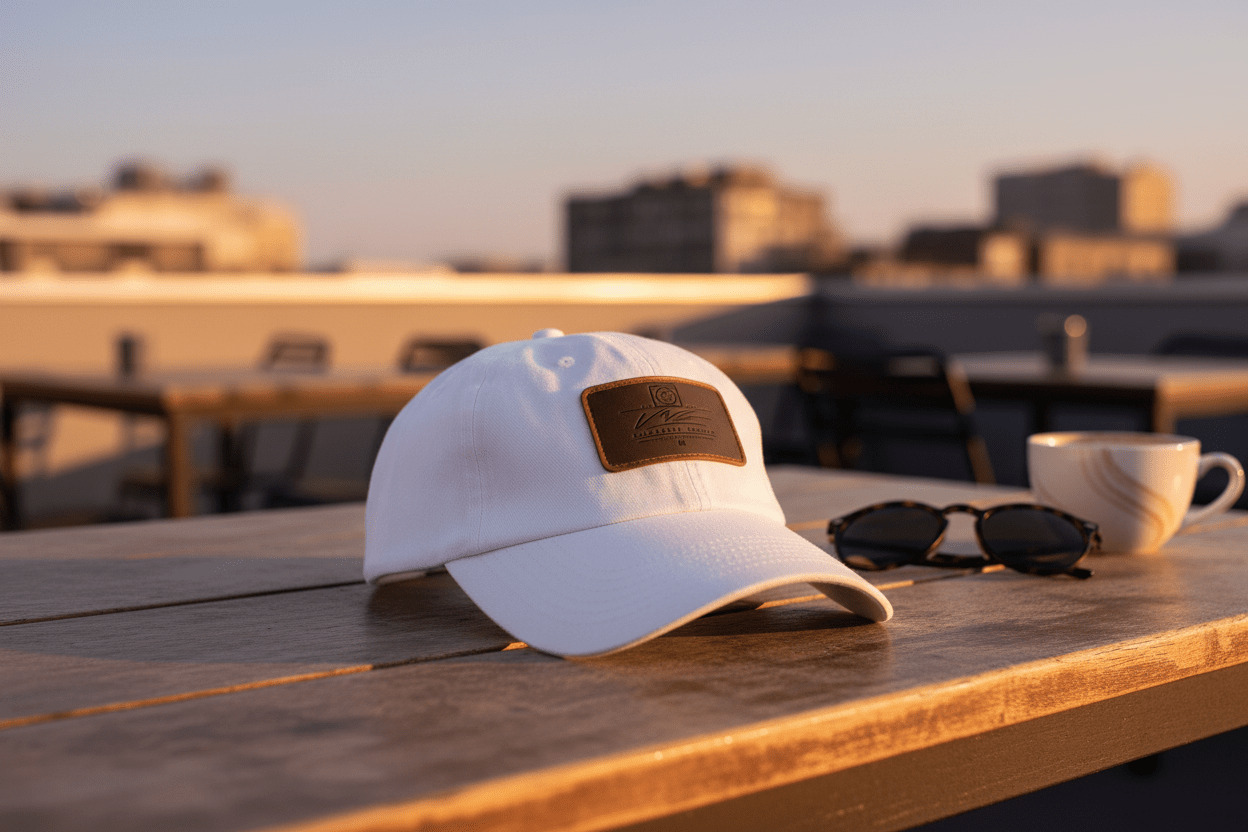 Leather Patch Dad Hat – Minimal Classic Baseball Cap | VibeVault Supply - VibeVaultSupply
