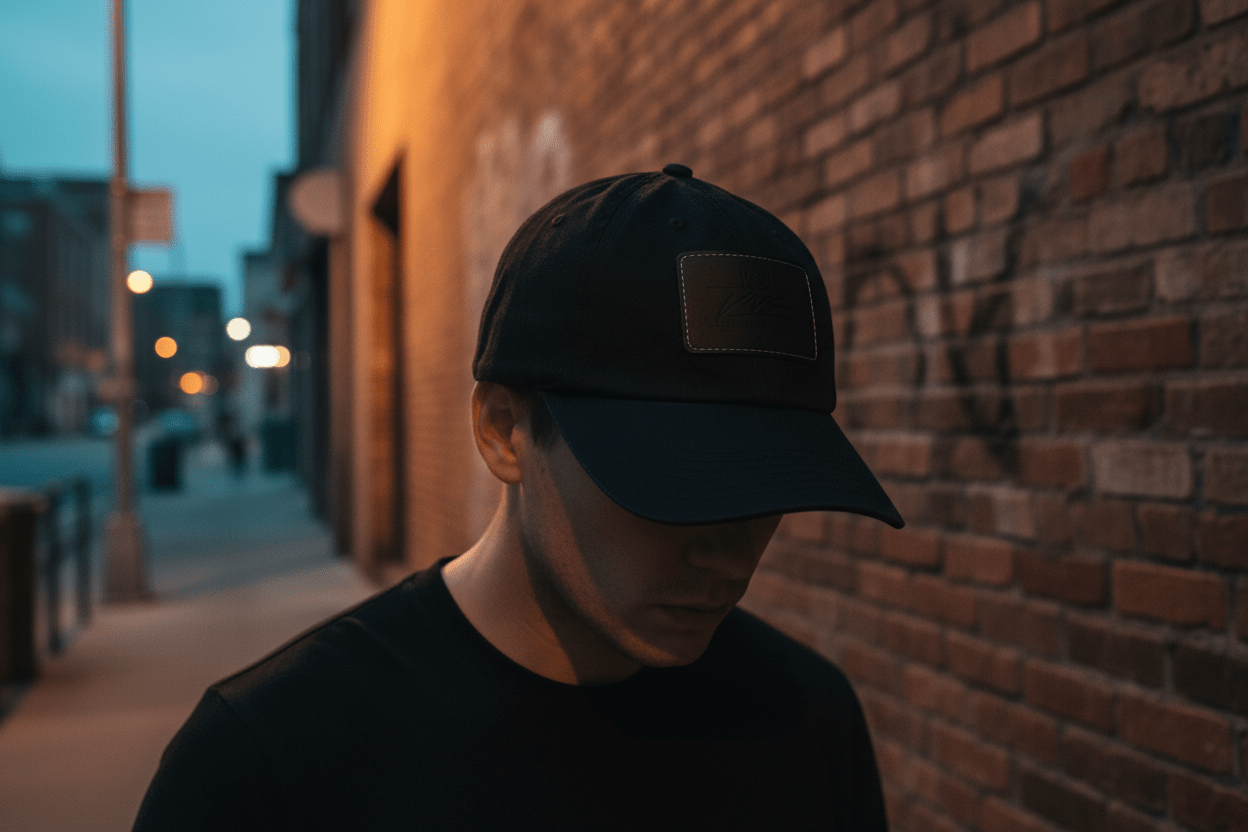Leather Patch Dad Hat – Minimal Classic Baseball Cap | VibeVault Supply - VibeVaultSupply