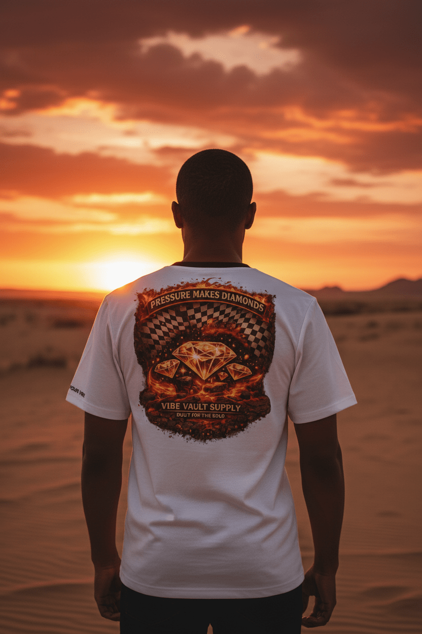 Pressure Makes Diamonds VVS Graphic T-Shirt – Fire Lava Streetwear Tee | VibeVaultSupply - VibeVaultSupply