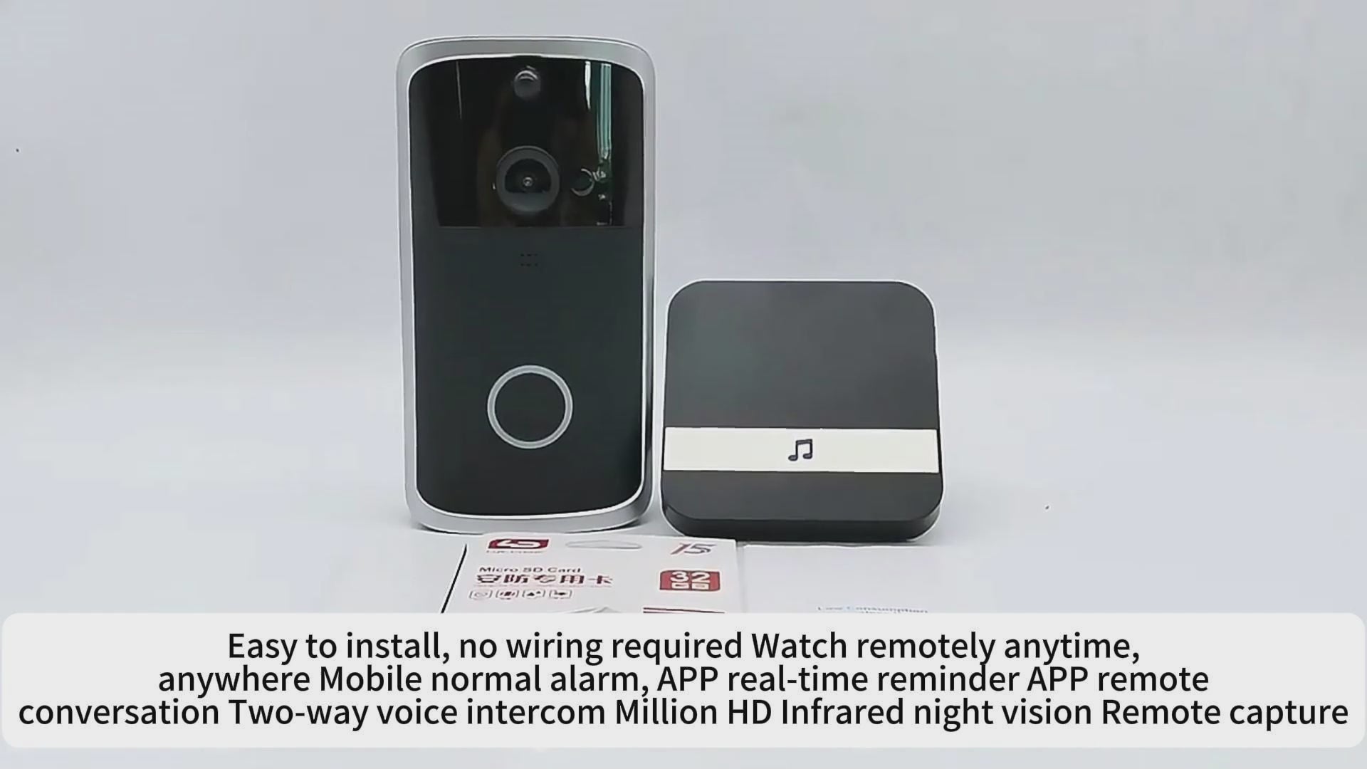 Smart Wireless Video Doorbell Camera with App Control