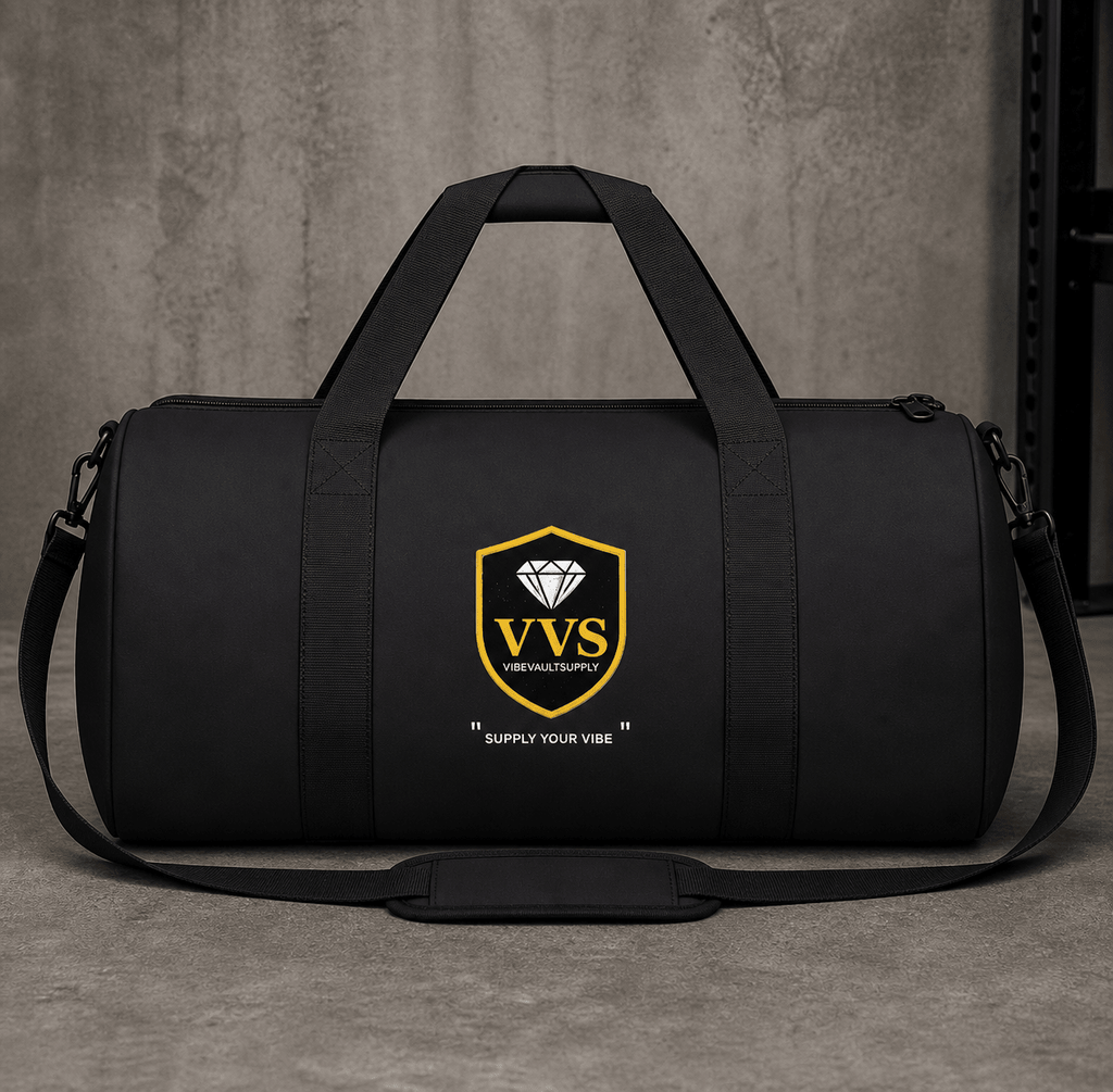 VVS Diamond Shield Duffel Bag – Luxury Gym & Travel Bag | VibeVault Supply - VibeVaultSupply