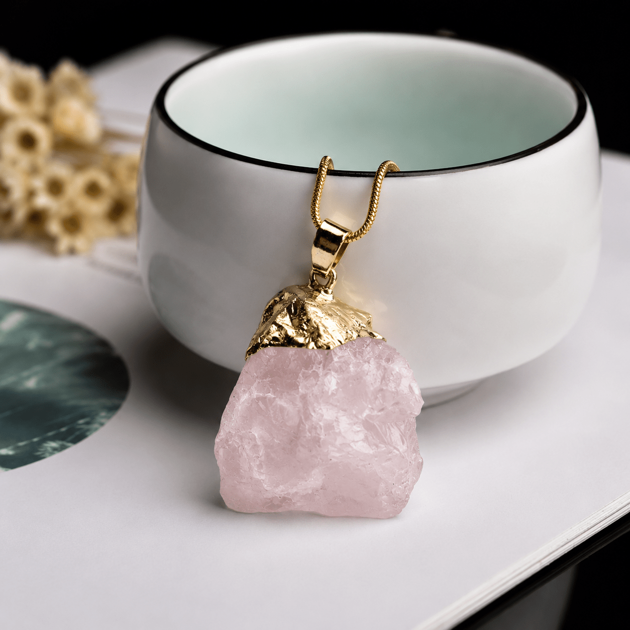 Gemstone Quartz Pendulum for Divination & Healing - Spiritual Guidance Tool (Multiple Stones) - VibeVaultSupply