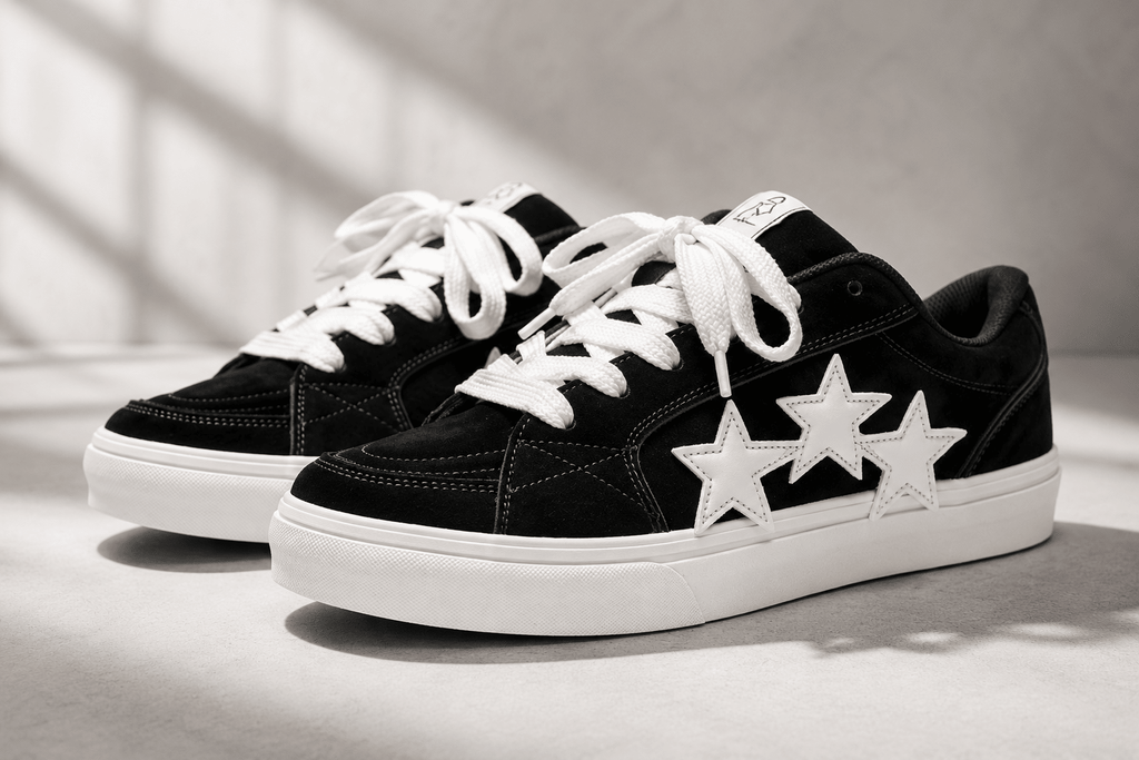 VibeVaultSupply Star Street Sneakers - Casual Lace - Up Shoes in 3 Colors - VibeVaultSupply