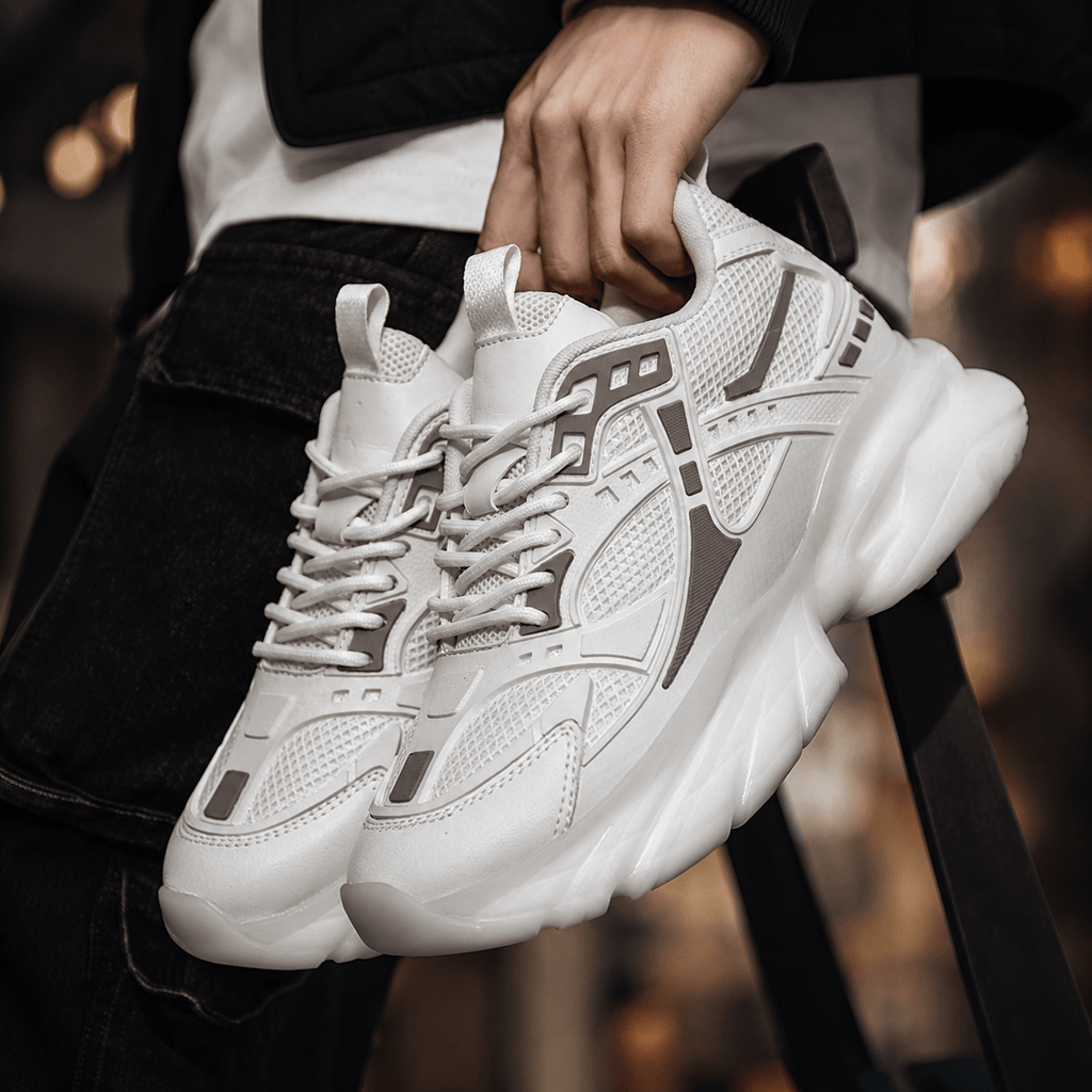 VibeVaultSupply Elevate: Breathable Mesh Sneakers for Comfort & Height Boost - VibeVaultSupply