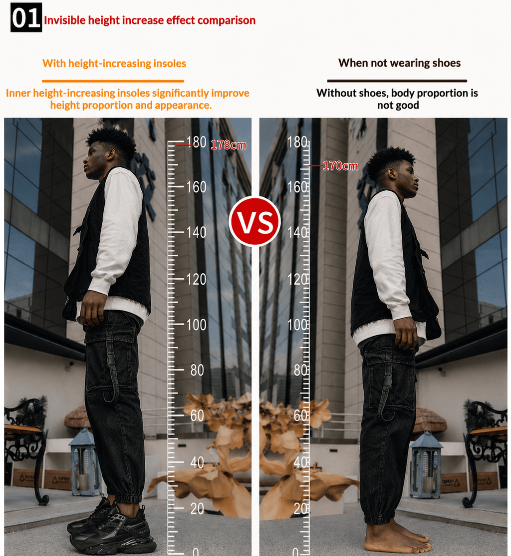 VibeVaultSupply Elevate: Breathable Mesh Sneakers for Comfort & Height Boost - VibeVaultSupply