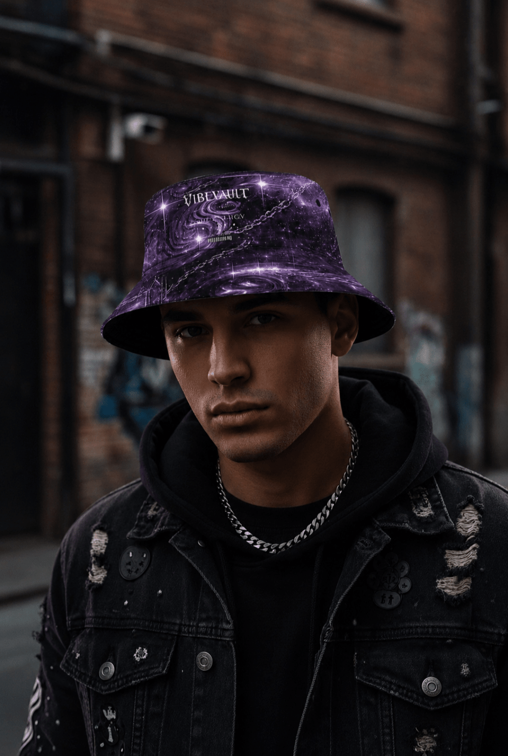 Rare Soul Galaxy Bucket Hat – Purple Streetwear Hat | VibeVaultSupply - VibeVaultSupply