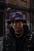 Rare Soul Galaxy Bucket Hat – Purple Streetwear Hat | VibeVaultSupply - VibeVaultSupply