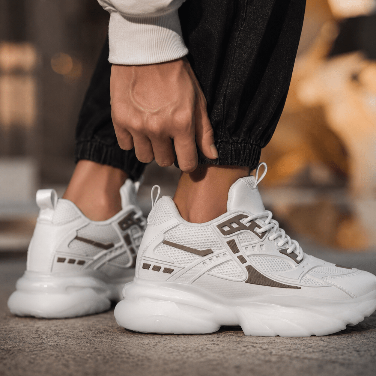 VibeVaultSupply Elevate: Breathable Mesh Sneakers for Comfort & Height Boost - VibeVaultSupply