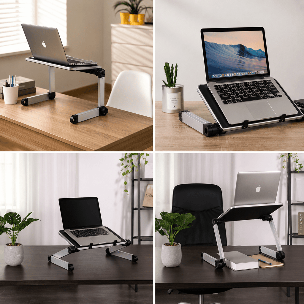 Ergonomic Foldable Laptop Stand with Adjustable Height - VibeVaultSupply