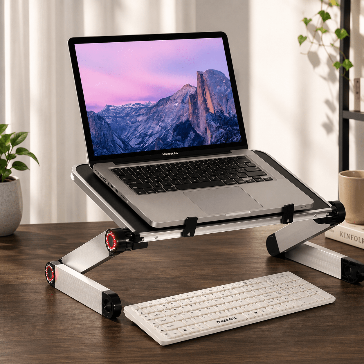 Ergonomic Foldable Laptop Stand with Adjustable Height - VibeVaultSupply