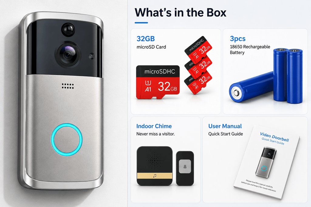 Wireless Smart Home Doorbell Camera - VibeVaultSupply