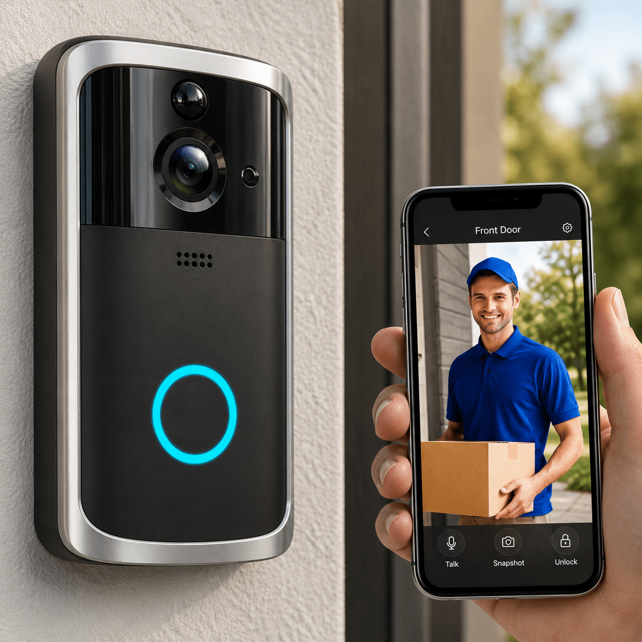 Wireless Smart Home Doorbell Camera - VibeVaultSupply