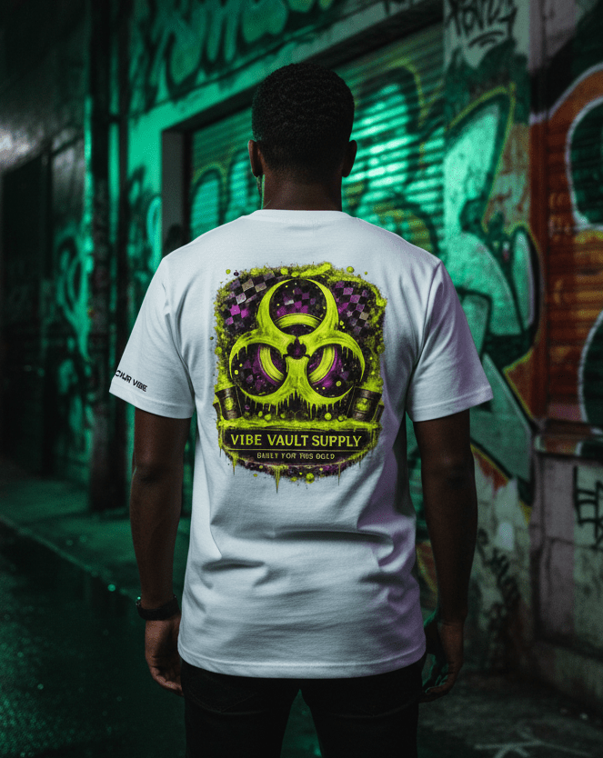 Toxic Neon Graphic T-Shirt – Streetwear VVS Skull Tee | VibeVaultSupply - VibeVaultSupply