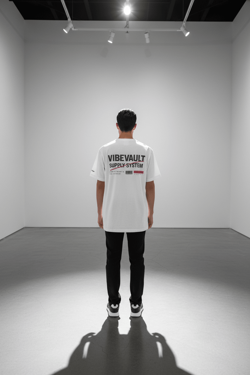 VibeVault Supply System T-Shirt – Minimal Logo Tee | VibeVault Supply - VibeVaultSupply