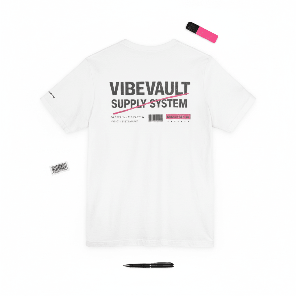 VibeVault Supply System T-Shirt – Minimal Logo Tee | VibeVault Supply - VibeVaultSupply