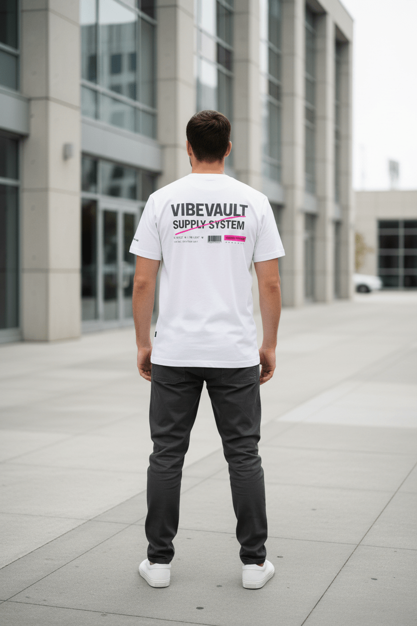 VibeVault Supply System T-Shirt – Minimal Logo Tee | VibeVault Supply - VibeVaultSupply