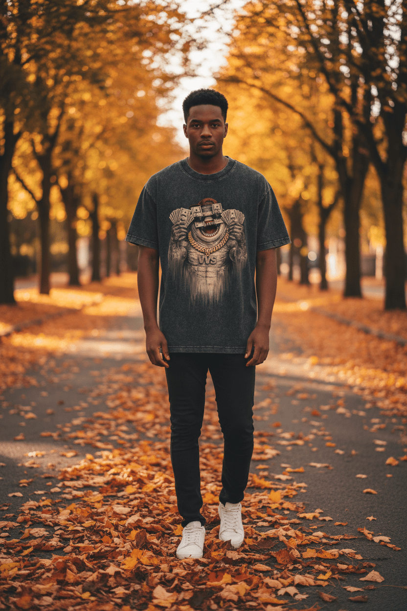 VVS Shark Graphic T-Shirt – Vintage Washed Streetwear Tee | VibeVaultSupply - VibeVaultSupply
